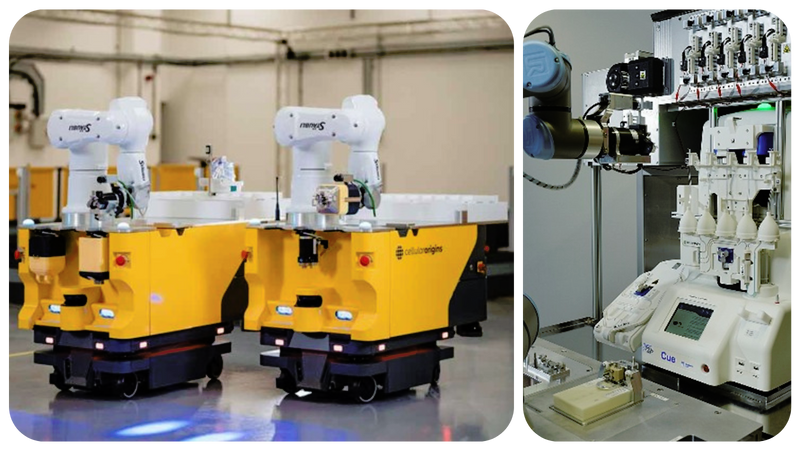 Cellular Origins’ Integrated Mobile Robots (IMRs) and Constellation platform operating the Fresenius Kabi Cue.png