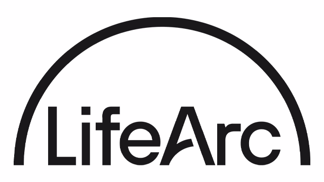 A logo of an arch over text that reads LifeArc in black font on a white background.
