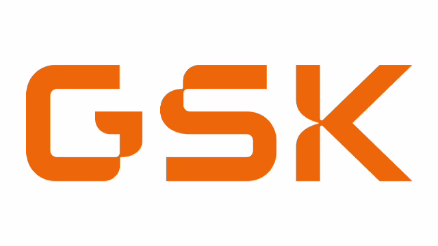 A text logo in orange font that reads GSK.